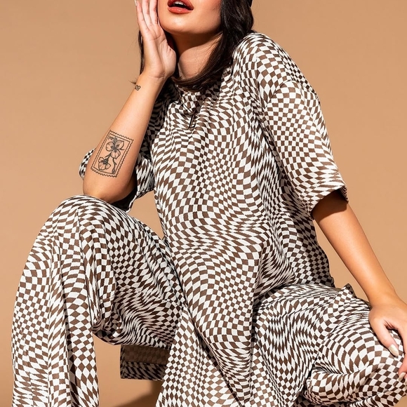 Dressed in LALA Pants - Dressed in LALA Optical Illusion Jumpsuit